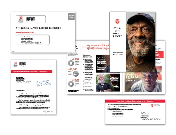 TrueSense Marketing The Salvation Army Donor Impact Report Package