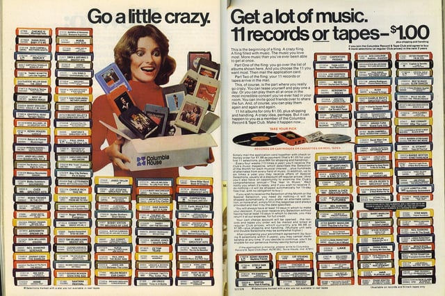 sustainer donors columbia house ad